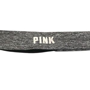 PINK Victoria’s Secret Grey Heathered Black Headband Athletic Work Out Hair Gym
